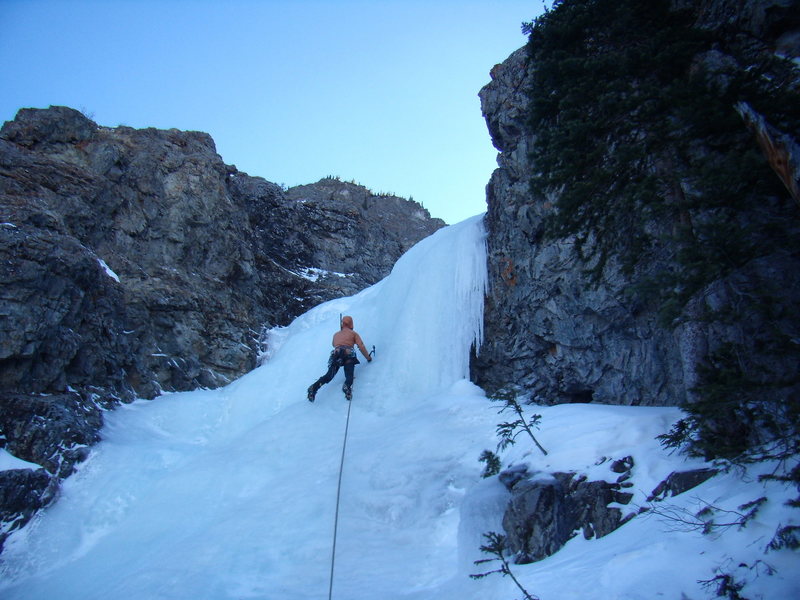 Jordon Griffler on Three Tiers.  Ten Mile Canyon.  Colorado. New Years Day 2012.