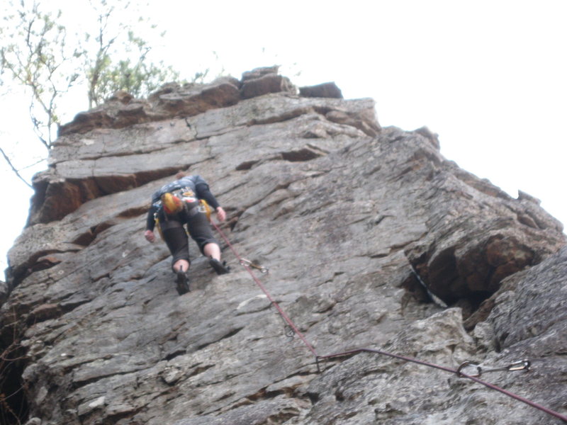 Grabbing some rest on the way to the top.