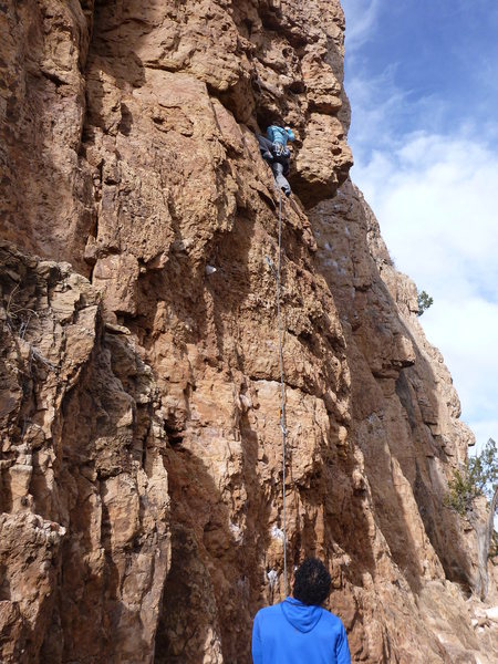 Abby leading up BR2, a filthy and dangerous yet fun route.