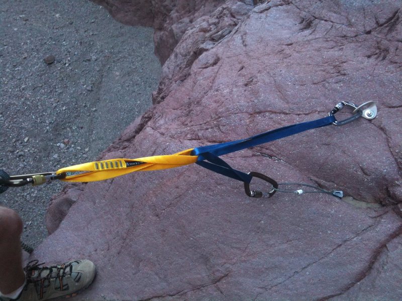 First Rappel spot at Boy Scout Canyon out of Boulder City. 