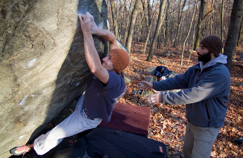 Steve Briggs climbing Barbed Wire