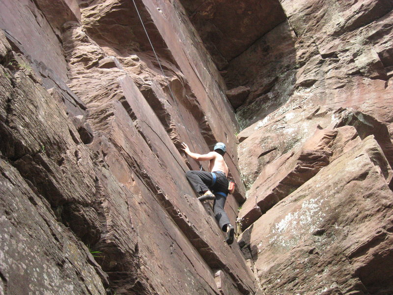 Frank sets up for the Tango Traverse.