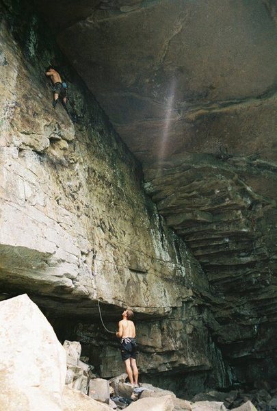 Climbing Premarital Drilling.  Great name, fun route.