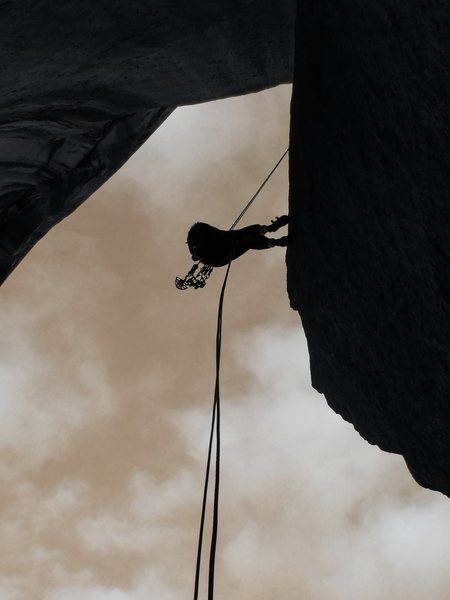 Steep rappels on the way down.