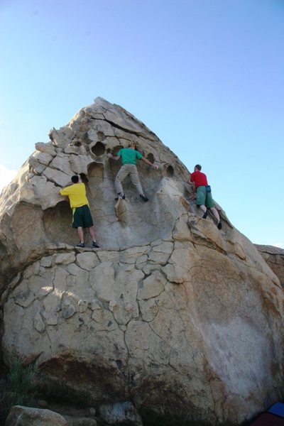 Lots of options on the Hueco Boulder