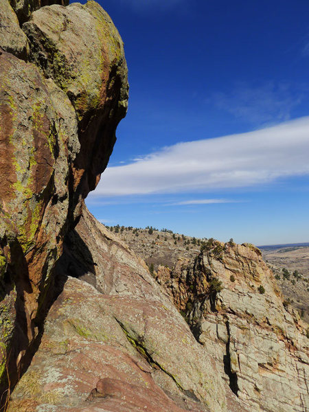 Large ledge where the original and direct finishes diverge.