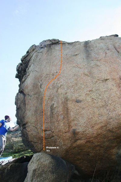 Half Moon Boulder - North, North West Topo