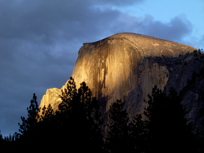 "It is a crest of granite...perfectly inaccessible, being probably the only one of the prominent points about the Yosemite which never has been, and never will be, trodden by human foot." <br>
-- California Geological Survey 1865<br>
<br>
Photo taken October 2011