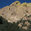 Ghost Dome in foreground.  It's hard to tell that there is a gulley in between the two formations.