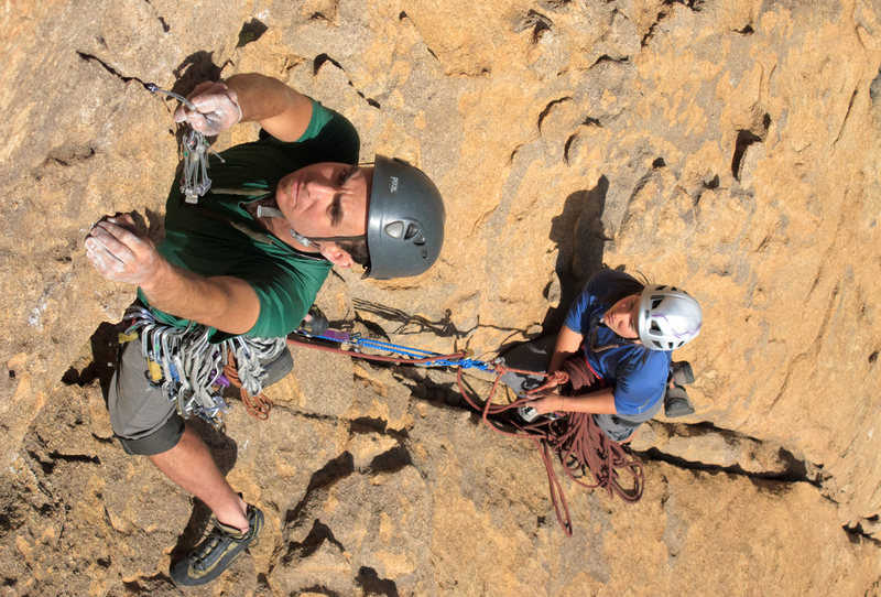 Rainbow Weinstock on second pitch, crux of "Scoopin' Booty."