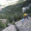 Ropeless on the East Ridge Route of Hammerhead.