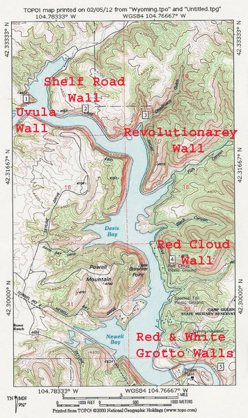 Areas Map with Wall Names.  