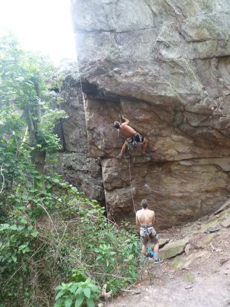 Middle Finger Backside<br>
<br>
Pick-A-Dilly Prow <br>
<br>
Crowders Mountain State Park, North Carolina