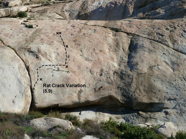 Rat Crack Variation (5.9), Lake Perris SRA    <br>
