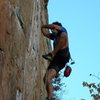 Red Wall<br>
<br>
Fashion(5.12b)<br>
<br>
Crowders Mountain State Park, North Carolina