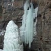 Steve setting a toprope for my first ice climb.