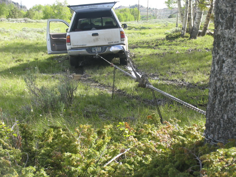 the days of Mud using the Coffin Hoist and hand Winching