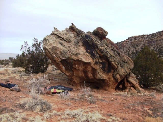 Grenade Boulder's south-face.