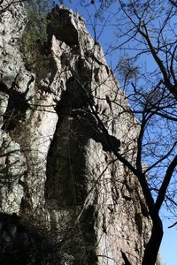 Davids Castle Backside<br>
<br>
Nuclear Cottage Cheese (5.9+) trad<br>
<br>
Crowders Mountain State Park, North Caroina