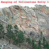 Anne Yeagle leads the Hanging of Yellowstone Kelly 11b.