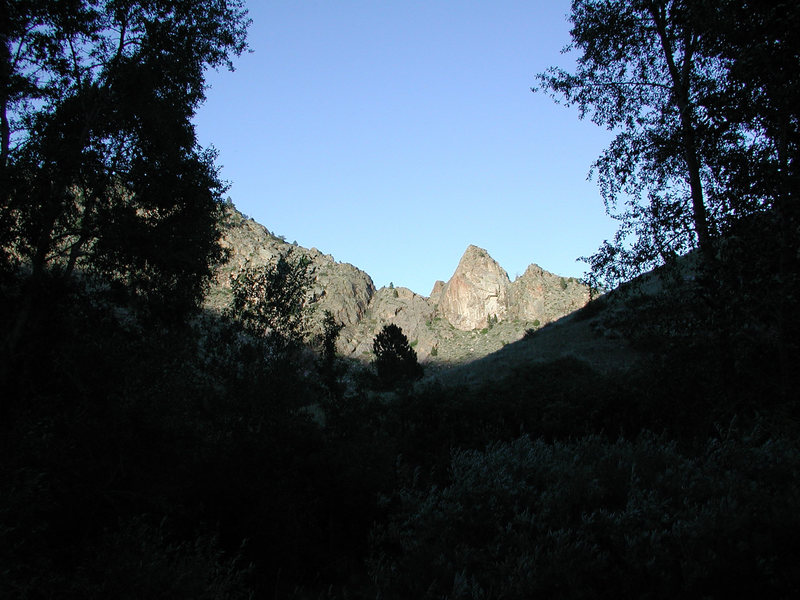 A prominent landmark near the confluence is the Cone