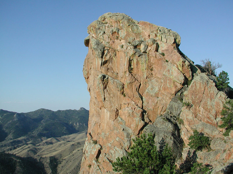 The NW face of Sherard Tower after sunrise.