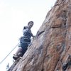 Red Wall<br>
<br>
Tobias Steiger leads<br>
Opinionated (5.9+) sport<br>
<br>
Crowders Mountain State Park, North Carolina