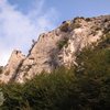 Looking towards the Settore Della Torre from the parking lot at Monte Cucco