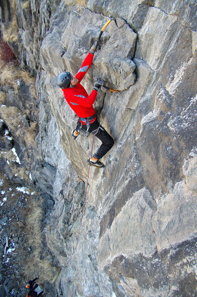 Nate Erickson on Turkey Chute. Not over 'til it's over. Feb 2012.