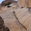 Matt Kuehl on Chinese Handcuffs, 5.12a at The Monument. Photo: Gina Matranga