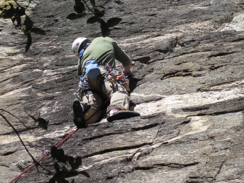 Cody figuring out 1st crux