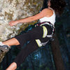 M climbing an overhang at the Dikes