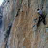 Pitch 3 of Chicken Run at La Costenera. 12a/7a+