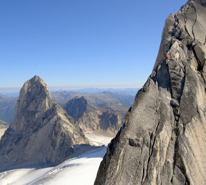 Approaching the summit of Pigeon Spire.