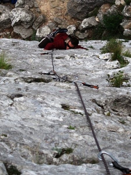 Steep, bucket start of Miguel at Settore della Torre