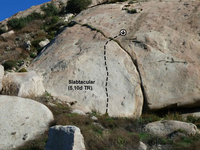 Slabtacular (5.10d), Lake Perris SRA