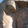 Cat's Eye alcove. It's the first thing you come to as you walk down the north "Climbing Access" trail at Rotary.