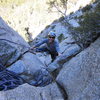 Kendall cleaning the 3rd pitch of Angels Fright, Taquitz