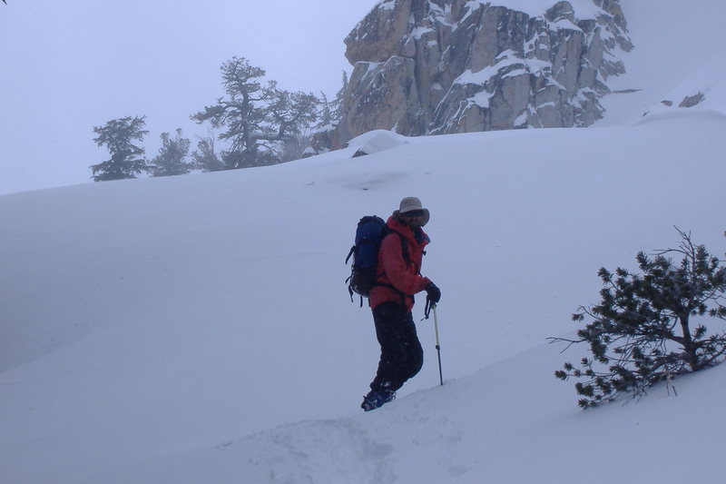 Jim the geologist. We skied the best powder yet this year. March 1st, 2012<br>
Some turns were over the head with face shots all day.