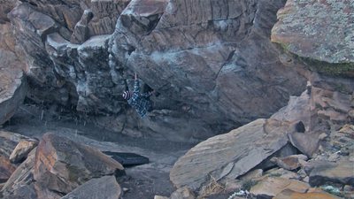 Snowy day.  Good thing The Black Hole is overhanging.