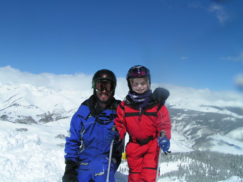 Teaching Skiing,,Cathern sure was brave<br>
2005