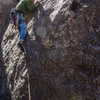 Eddie at the start of Deep Dish, a stiff 5.6 for the first 2 bolts then pure fun and cruiser to the top.