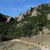 View of the Central Flatirons from NCAR trail.