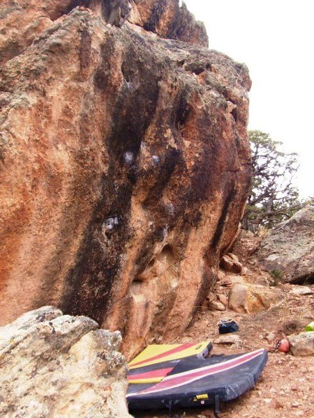 View of North side of Juggernaut Boulder.