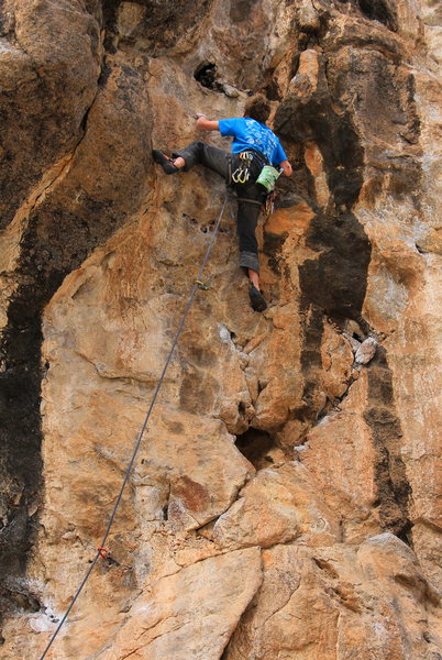 Moving up above the eye<br>
Cyclops (5.11+)