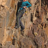 Fun moderate climbing on steep rock-Lyguia does her first outdoor lead on (pitch 1)<br>
Heat Seeker (5.11-)