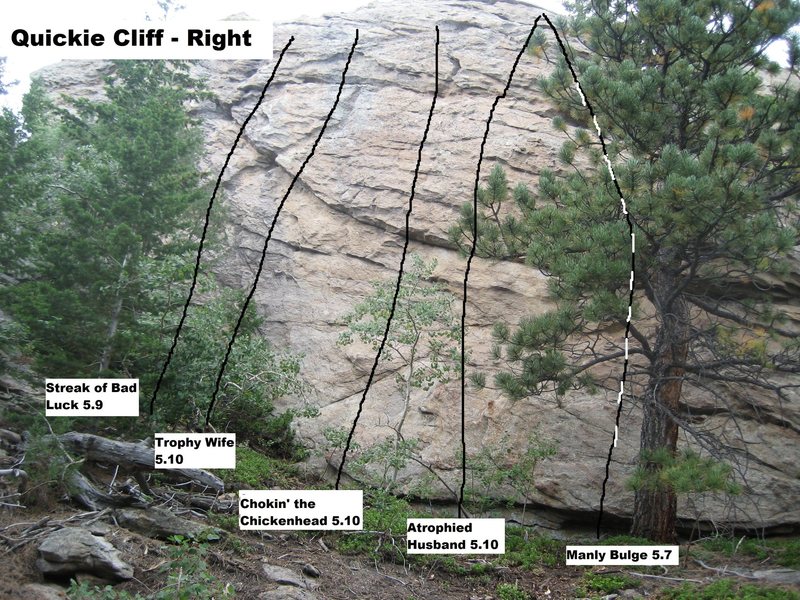 Quickie Cliff Right.<br>
<br>
Photo courtesy of Rich Perch.