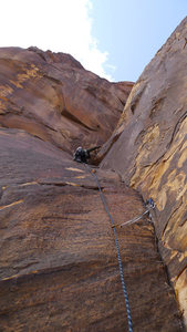 Mo on P10 just before the "5.6" lieback