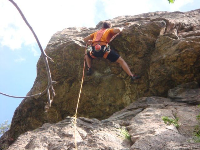 The roof crux.