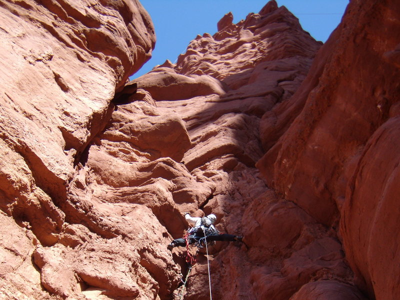 West Side Story - Cottontail Tower - Fisher Towers, UT - With Bill Duncan on pitch 3 - March 26th and 27th 2012.